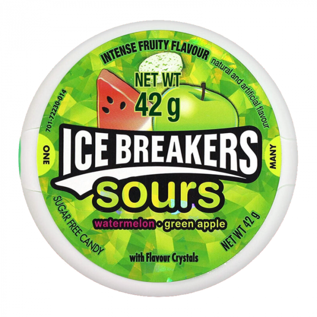 ICE BREAKERS SOURS WINTERGREEN 42G